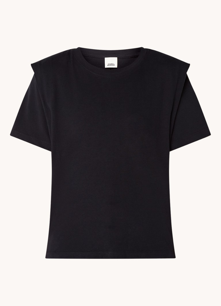 Isabel Marant Dames Zelitos T-shirt met schouder detail in de kleur Zwart, maat: S
