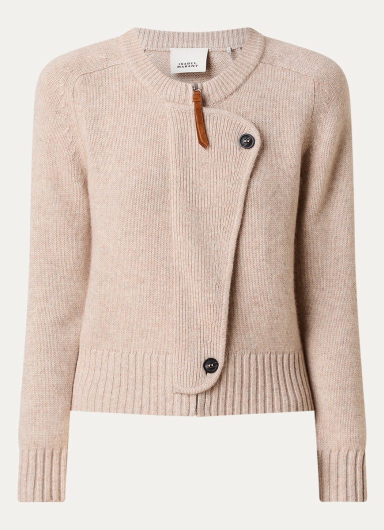 Isabel Marant Dames Murielle fijngebreid vest in kasjmierblend met asymmetrisch detail in de kleur Beige, maat: 38
