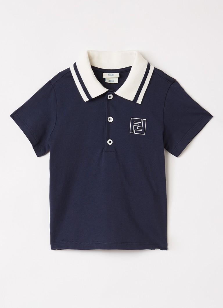 Fendi Jongens Polo met logo in de kleur Donkerblauw, maat: 18M=86