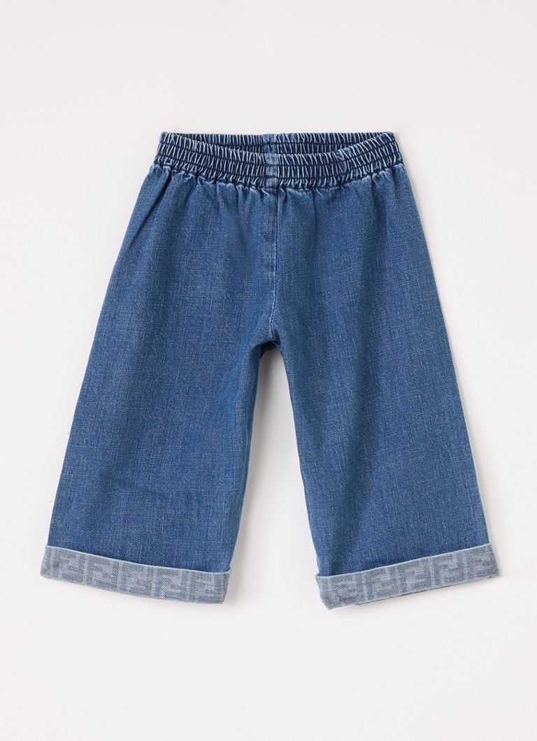 Fendi Meisjes Wide leg jeans met medium wassing in de kleur Jeans, maat: 24M=92