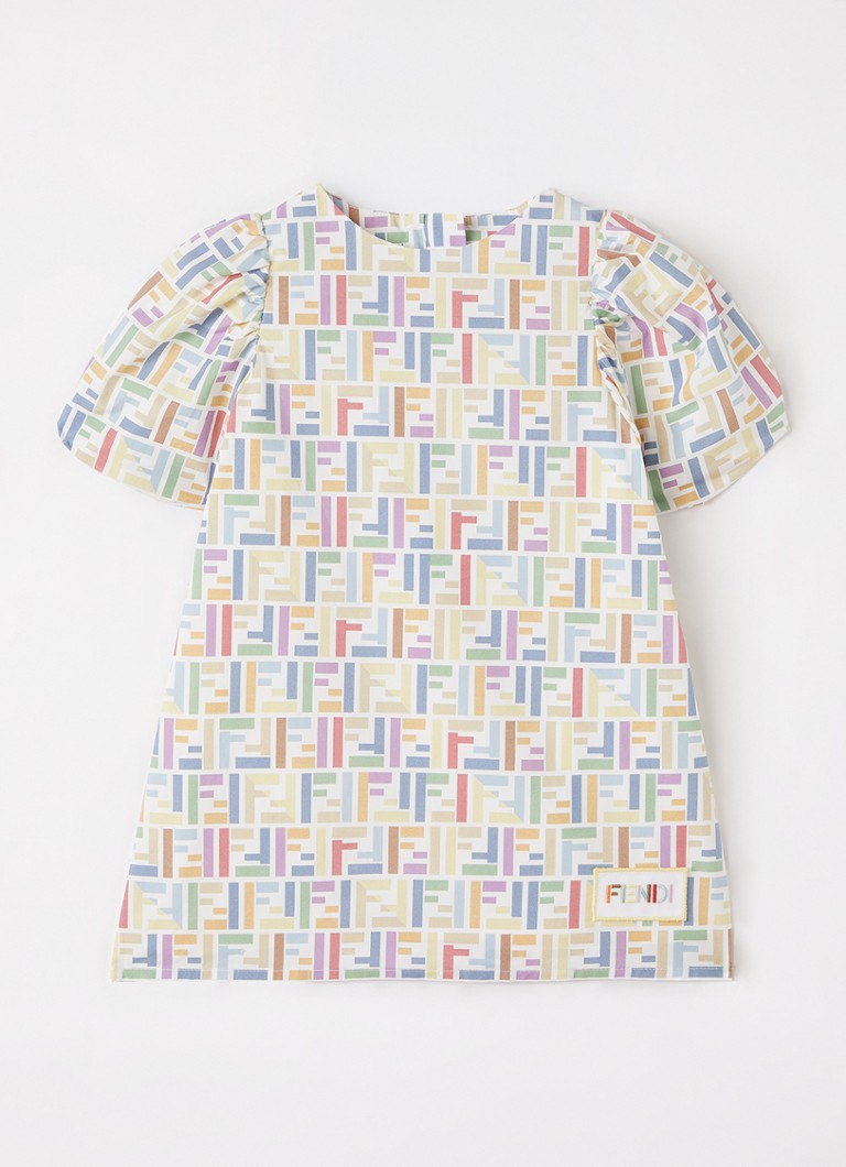 Fendi Meisjes Jurk met logoprint in de kleur Geel, maat: 18M=86
