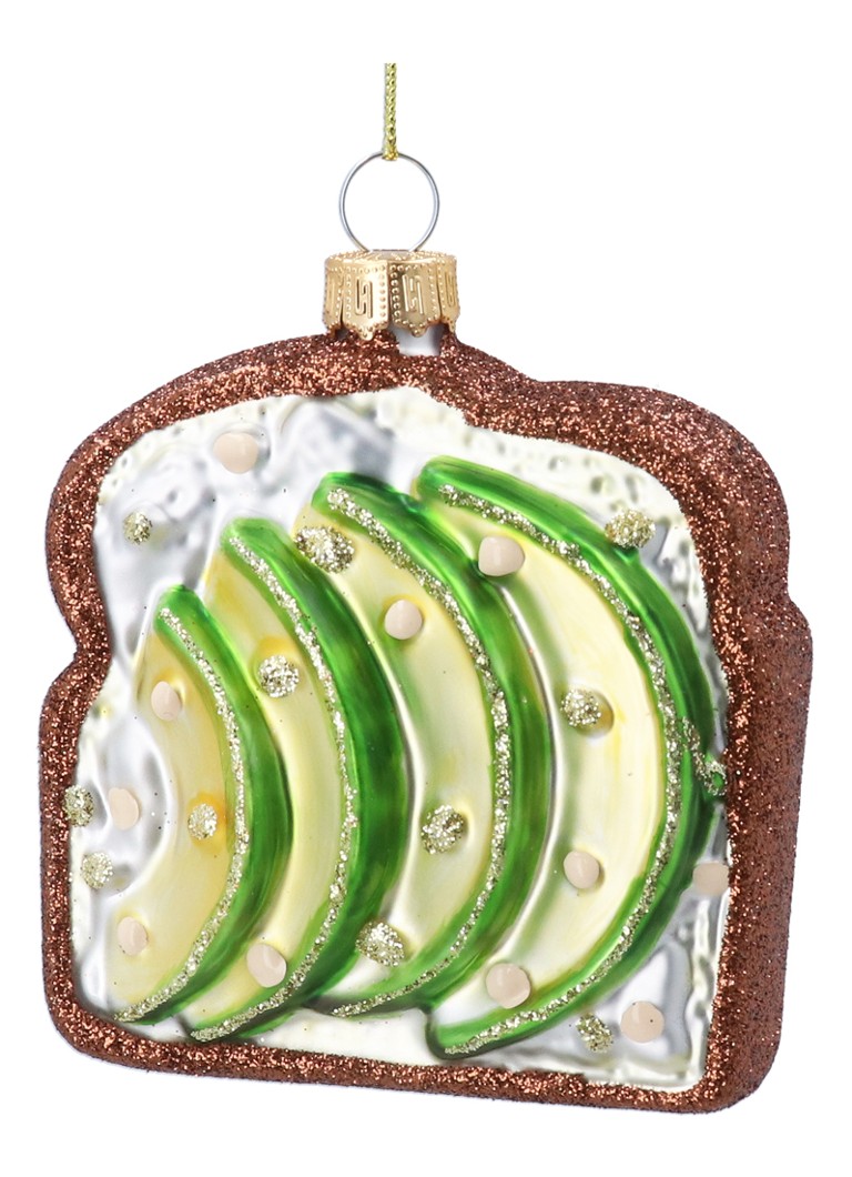 Gisela Graham Avocado Toast kersthanger 8 cm Groen - Deal