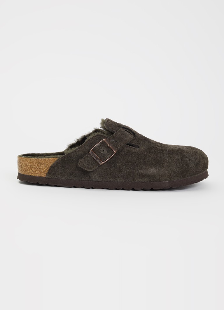 Birkenstock Dames Boston clog van suède in de kleur Hazelnootbruin, maat: 40
