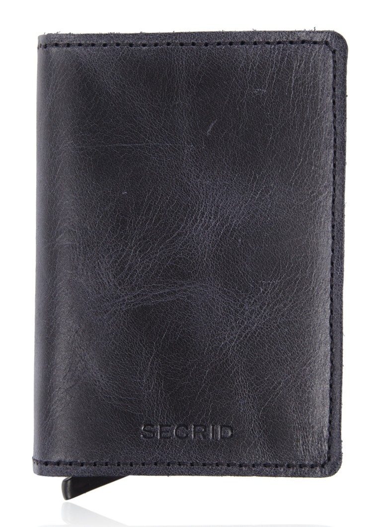 Secrid Slimwallet pasjeshouder van leer Antraciet - Deal