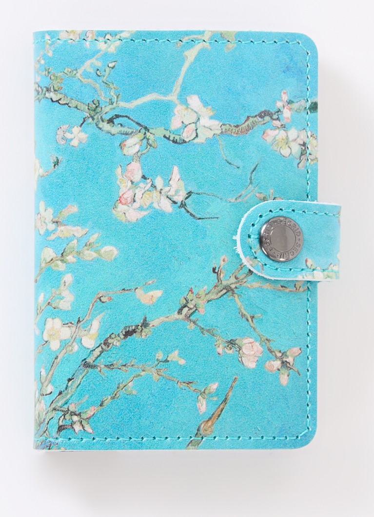 Secrid Vincent Van Gogh Almond Blossom pasjeshouder van leer Aquablauw - Deal