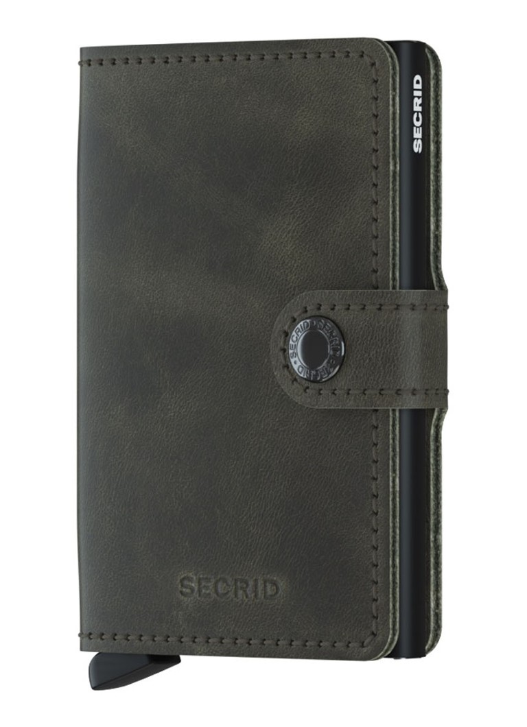 Secrid Miniwallet Vintage pasjeshouder van leer Bronsgroen - Deal