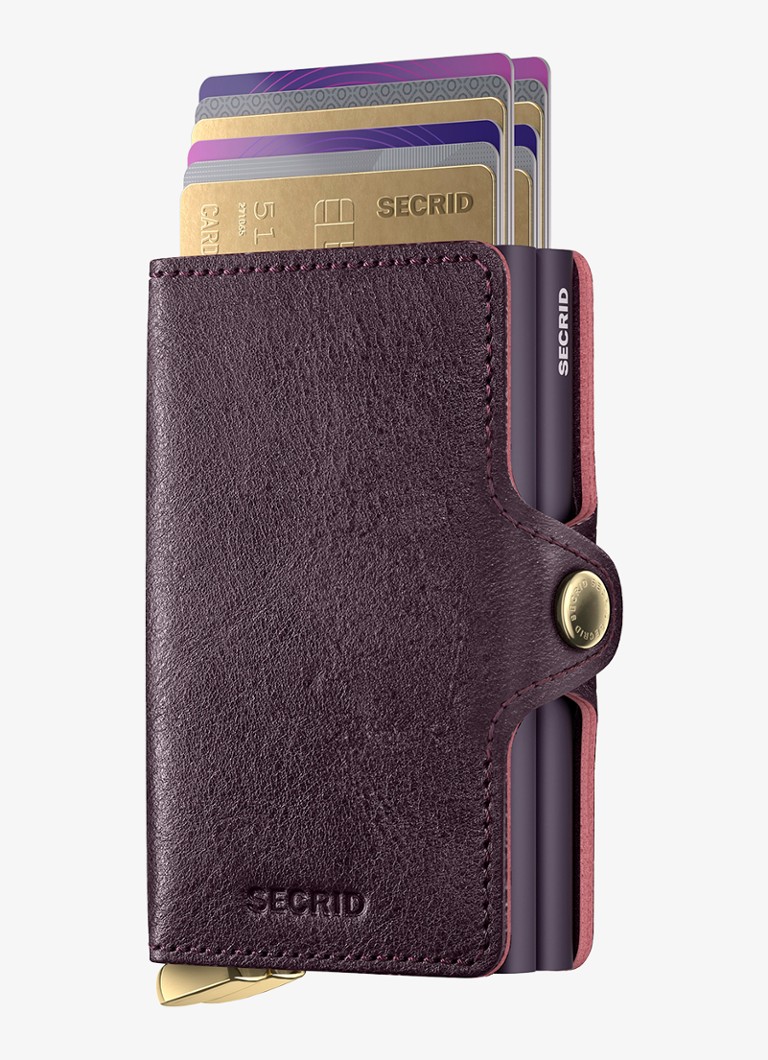 Secrid Twinwallet+ pasjeshouder van leer Aubergine - Deal