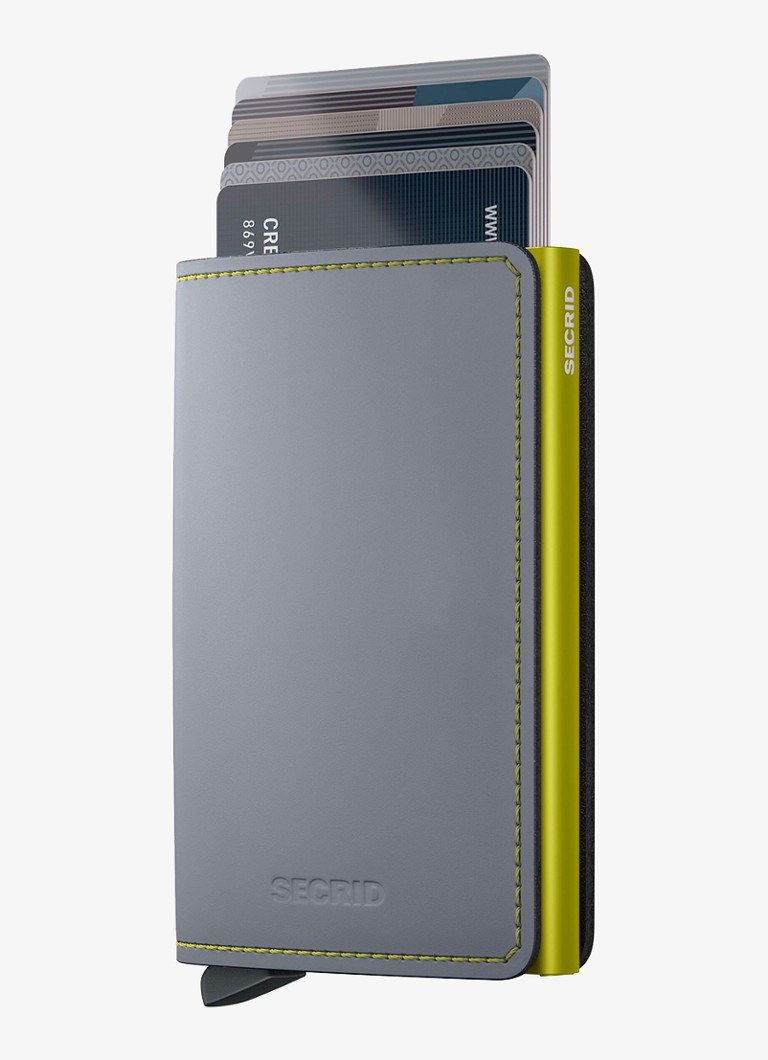 Secrid Slimwallet pasjeshouder van leer Lichtgrijs - Deal