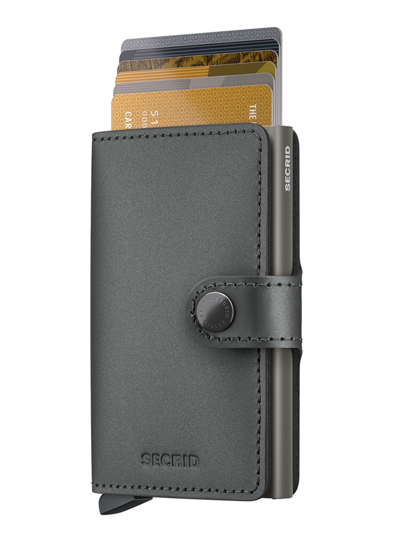Secrid Miniwallet pasjeshouder van leer Grijs - Deal