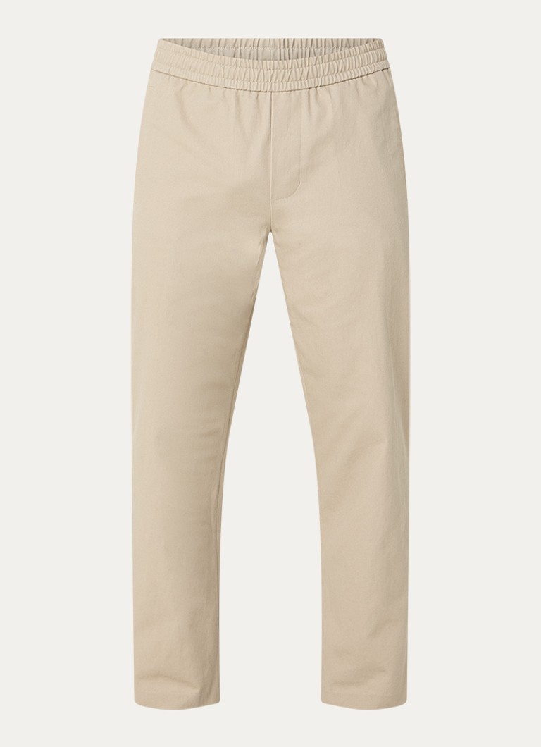 OLAF Heren Slim fit chino met steekzakken in de kleur Lichtbruin, maat: L