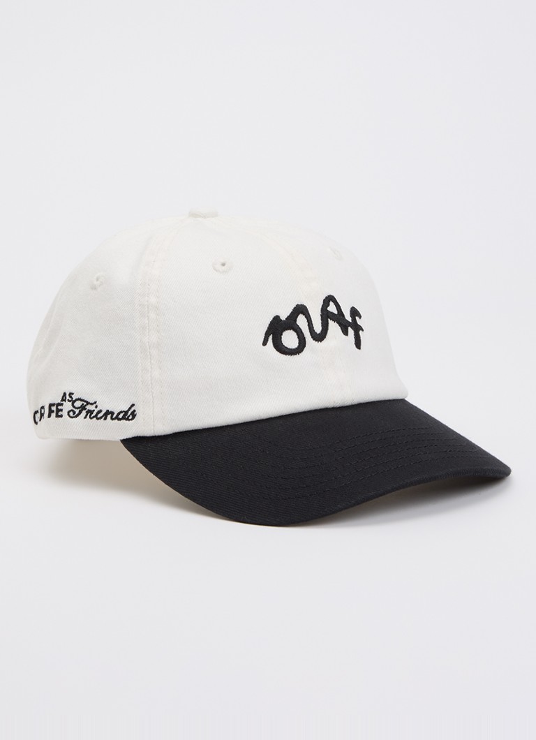 OLAF Heren Varsity pet met logoborduring in de kleur Wit, maat: OS