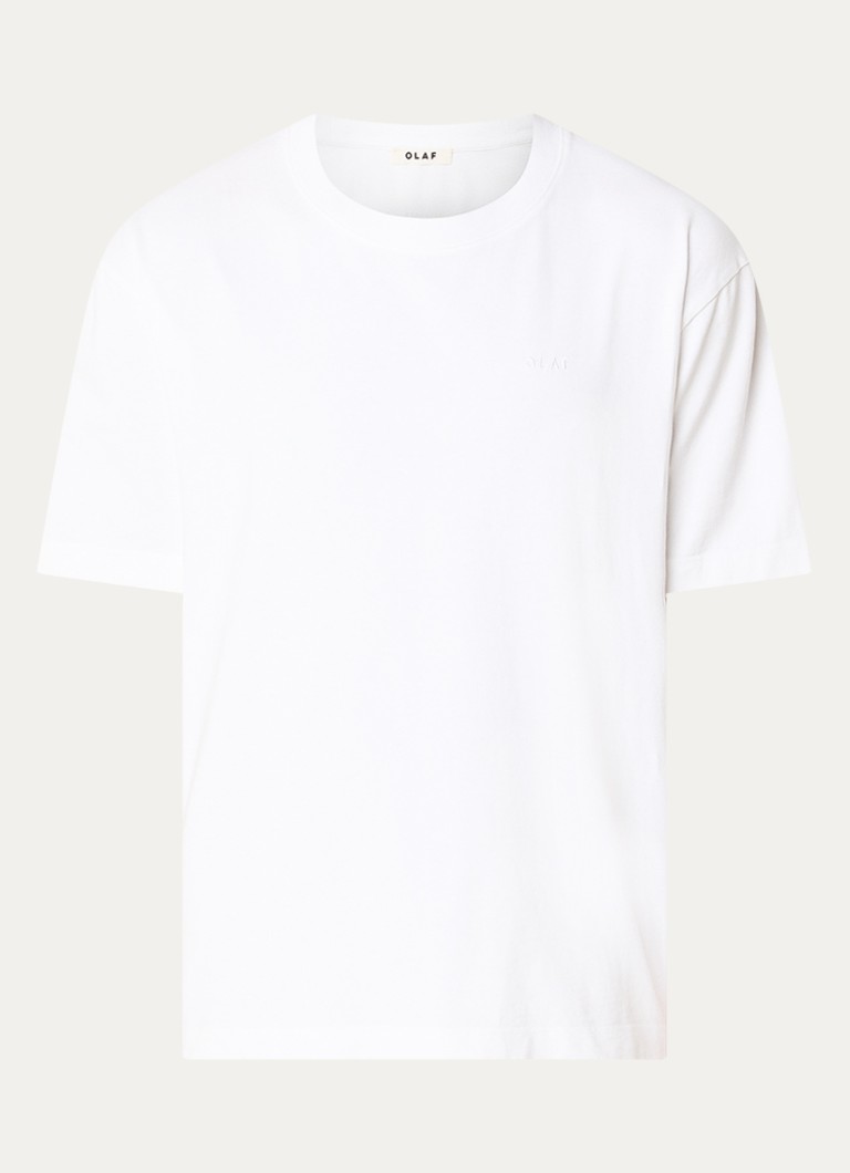 OLAF Heren T-shirt met backprint in de kleur Wit, maat: S