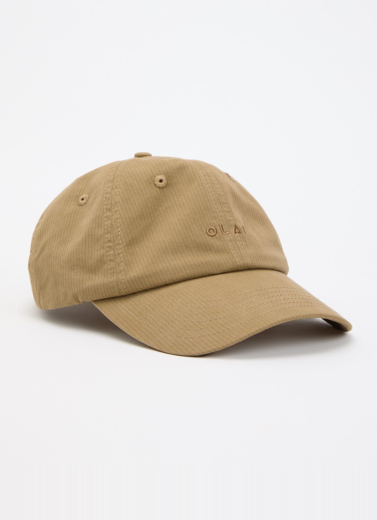 OLAF Heren Herringbone pet met logo in de kleur Camel, maat: OS