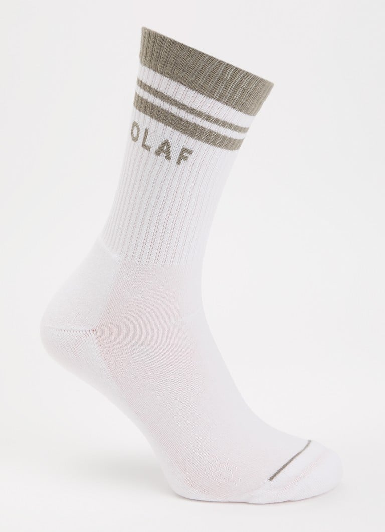 OLAF Dames Varsity sokken in katoenblend in de kleur Wit, maat: OS