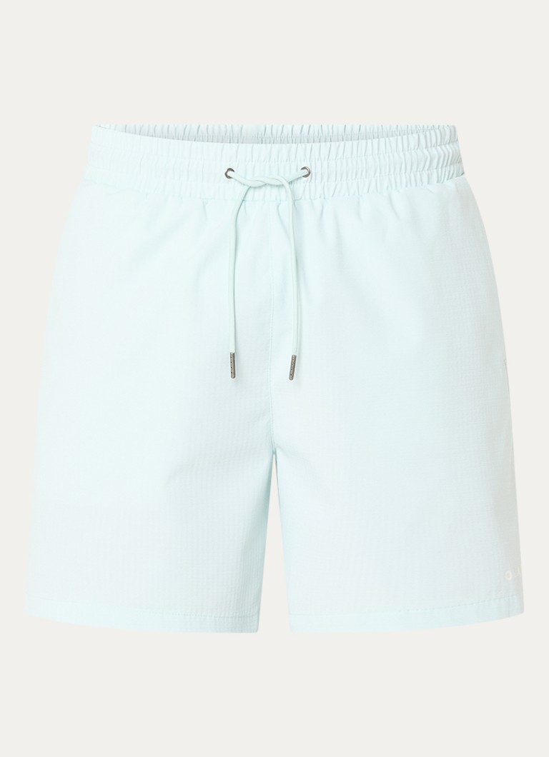 OLAF Heren Zwemshort met streepprint en steekzakken in de kleur Mint, maat: M
