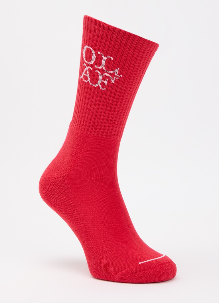 OLAF Heren Sokken met logo in de kleur Rood, maat: OS