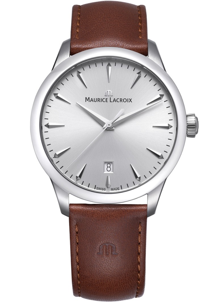 Maurice Lacroix Heren 1975 horloge 751007-SS001-130-3 in de kleur Zilver, maat: 39 mm