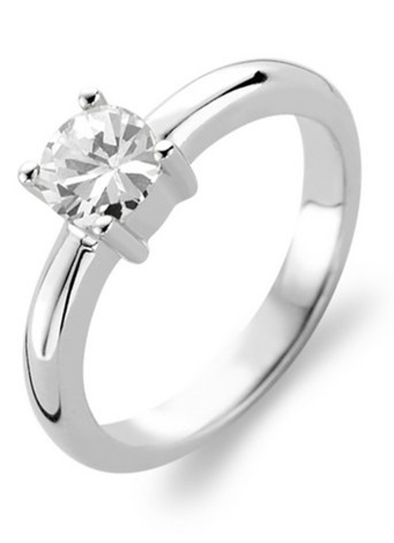 TI SENTO - Milano Dames Ring van zilver met zirkonia 1463ZI in de kleur Zilver