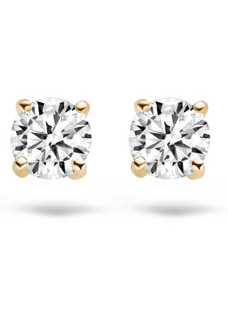 Blush Dames Oorknopjes van 14 karaat geelgoud met zirkonia 7014YZI in de kleur Geelgoud