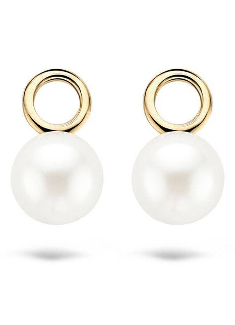 Blush Dames Oorbedels van 14 karaat geelgoud met parel 9023YPW - exclusief oorringen in de kleur Geelgoud