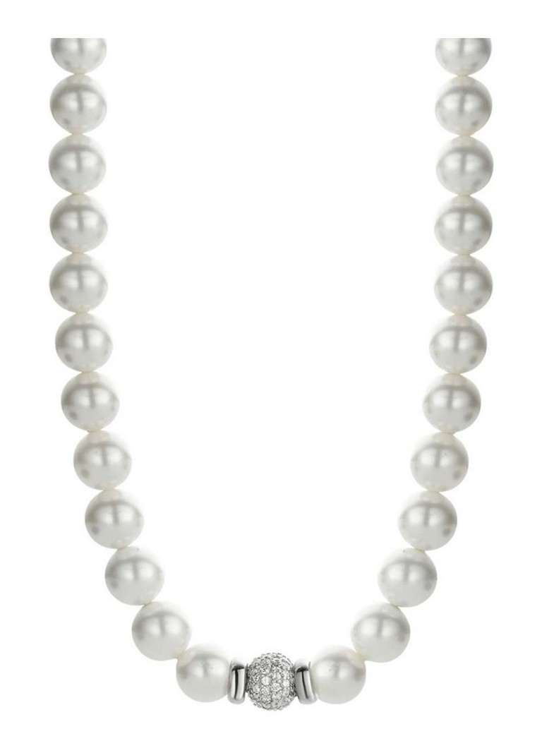 TI SENTO - Milano Dames Ketting met zirkonia 3814PW in de kleur Parelmoer