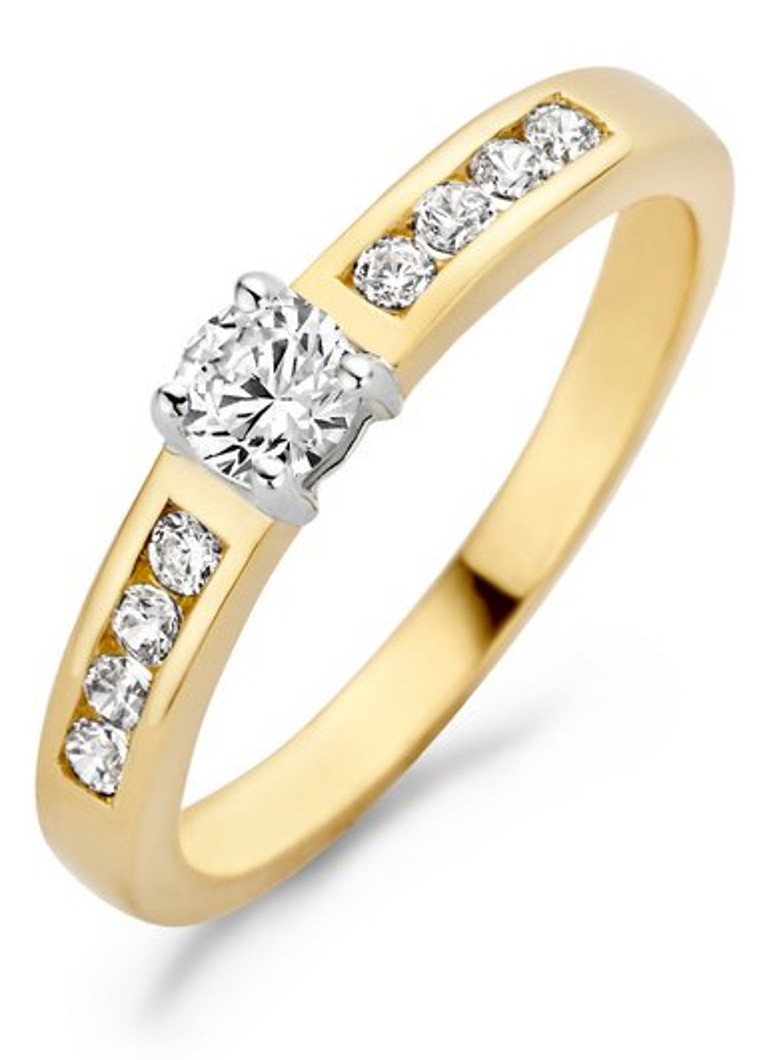 Blush Dames Ring van 14 karaat geelgoud met zirkonia 1125BZI in de kleur Geelgoud