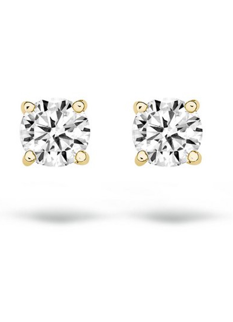 Blush Dames Oorknopjes van 14 karaat geelgoud met zirkonia 7127YZI in de kleur Geelgoud