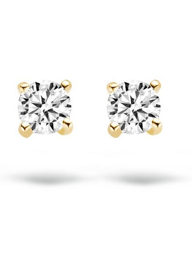 Blush Dames Oorknopjes van 14 karaat geelgoud met zirkonia 7128YZI in de kleur Geelgoud
