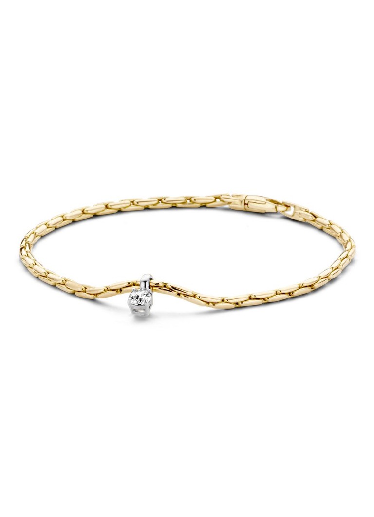Blush Dames Armband van 14 karaat geelgoud met zirkonia 2156BZI in de kleur Geelgoud