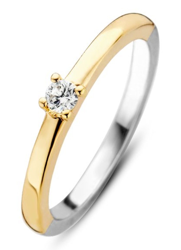 TI SENTO - Milano Dames Ring verguld met zirkonia 1871ZY in de kleur Goud