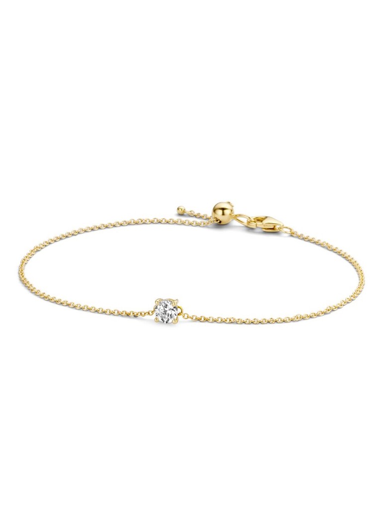 Blush Dames Armband van 14 karaat geelgoud met zirkonia 2166YZI in de kleur Geelgoud