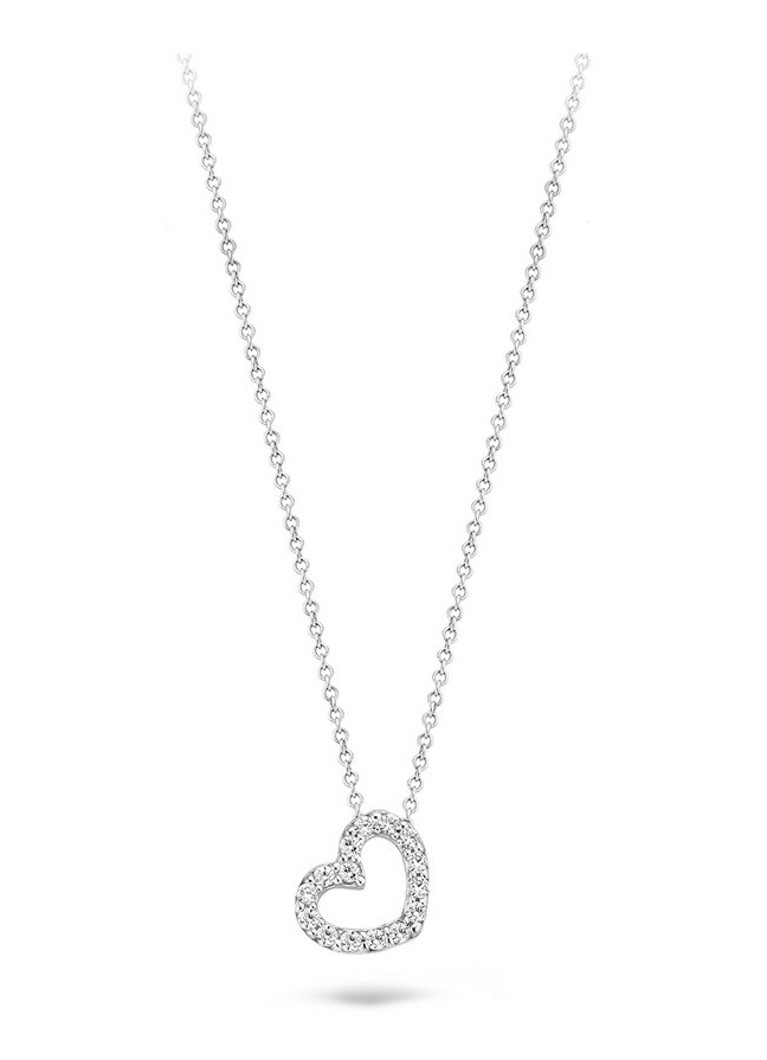 Blush Dames Ketting van 14 karaat witgoud met zirkonia 3072WZI in de kleur Witgoud
