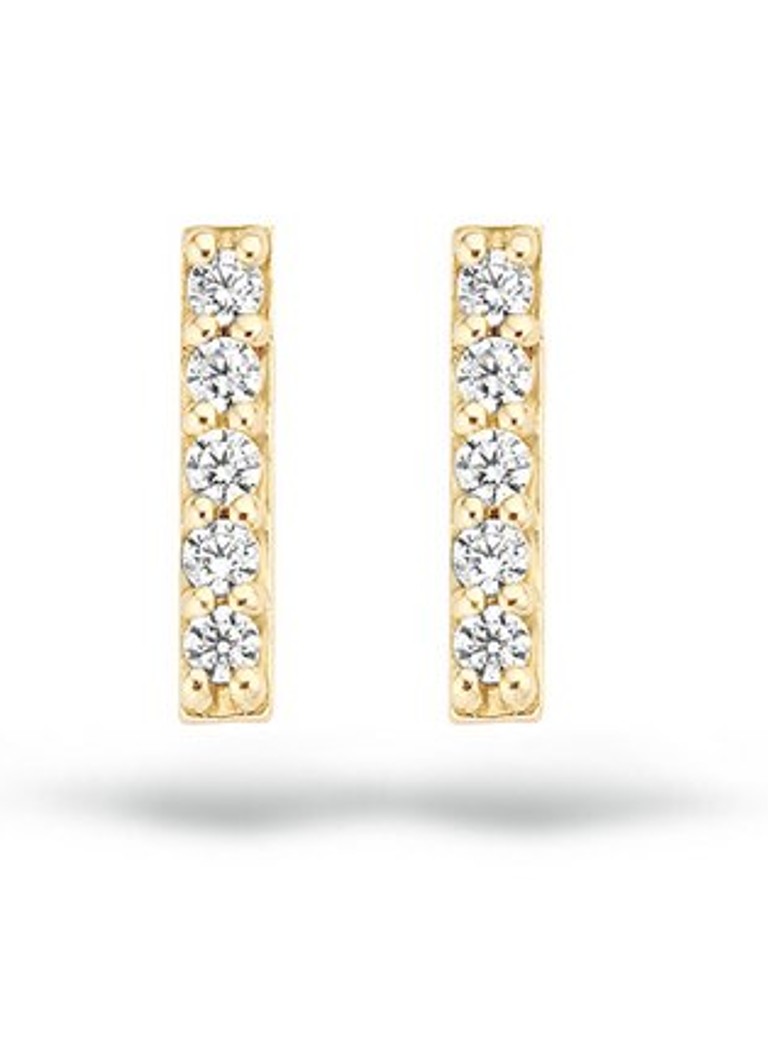 Blush Dames Oorknopjes van 14 karaat geelgoud 7196YZI in de kleur Geelgoud