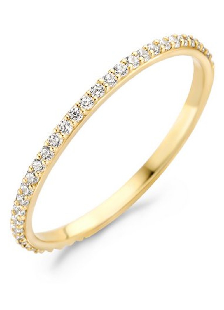 Blush Dames Ring van 14 karaat geelgoud met zirkonia 1201YZI in de kleur Geelgoud