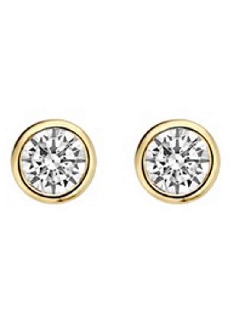 Blush Dames Oorknopjes van 14 karaat geelgoud 7255YZI in de kleur Goud