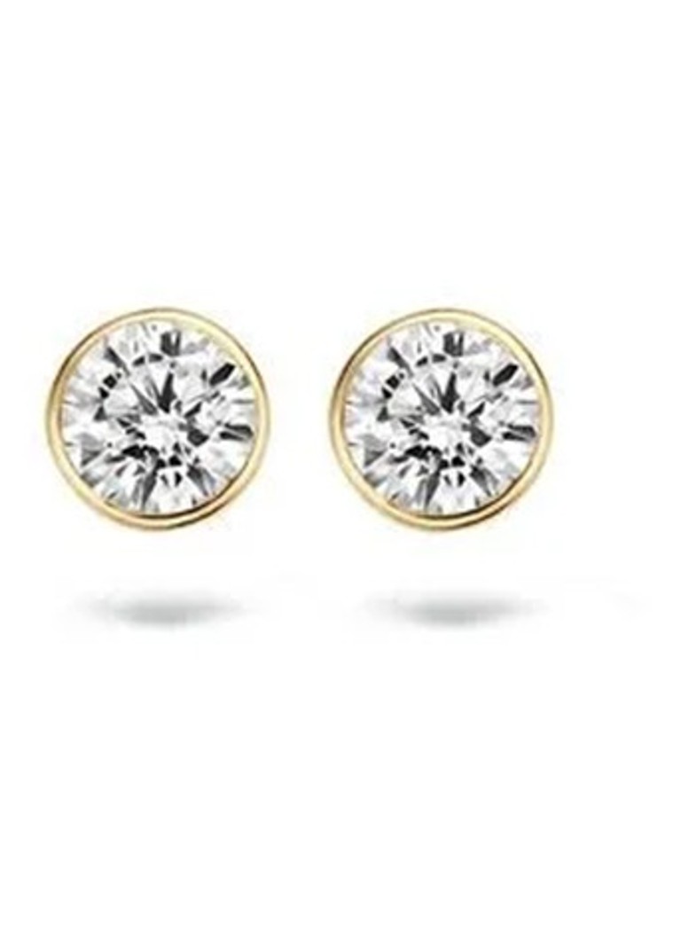 Blush Dames Oorknopjes van 14 karaat geelgoud met zirkonia 7258YZI in de kleur Goud