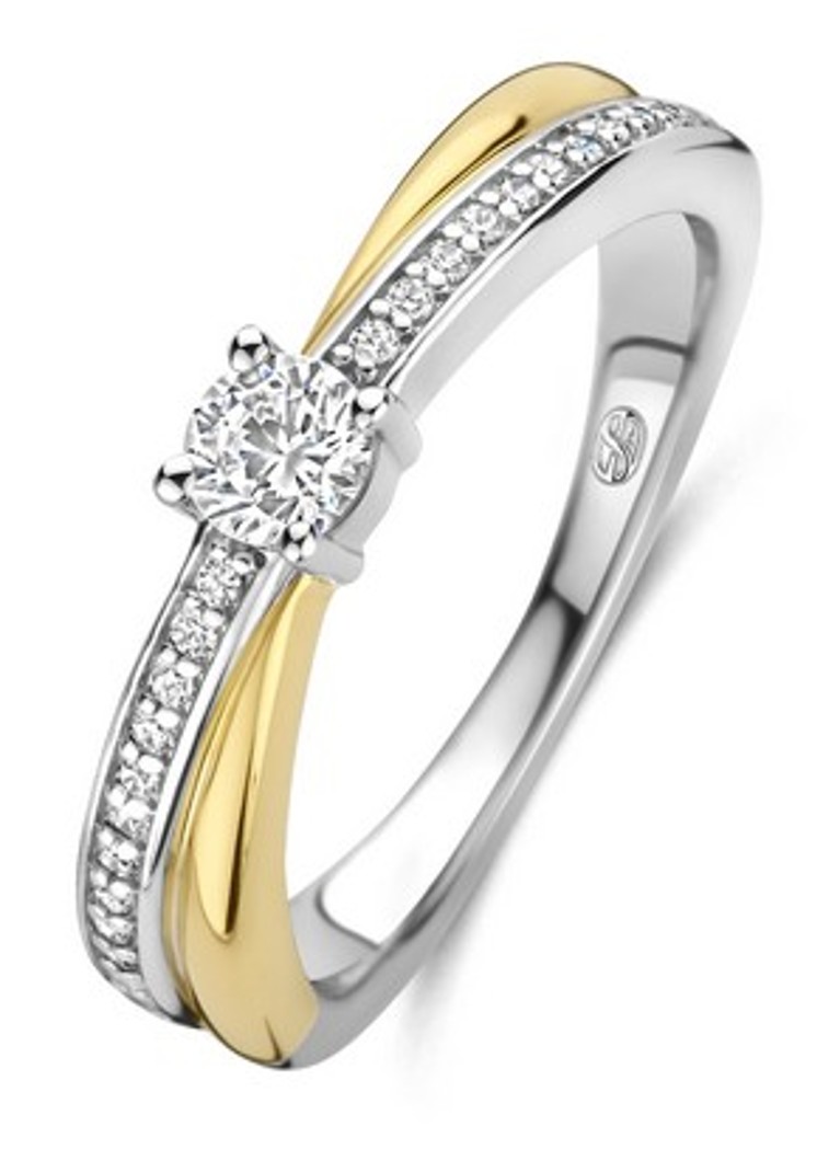 TI SENTO - Milano Dames Ring met zirkonia 12374ZY in de kleur Zilver
