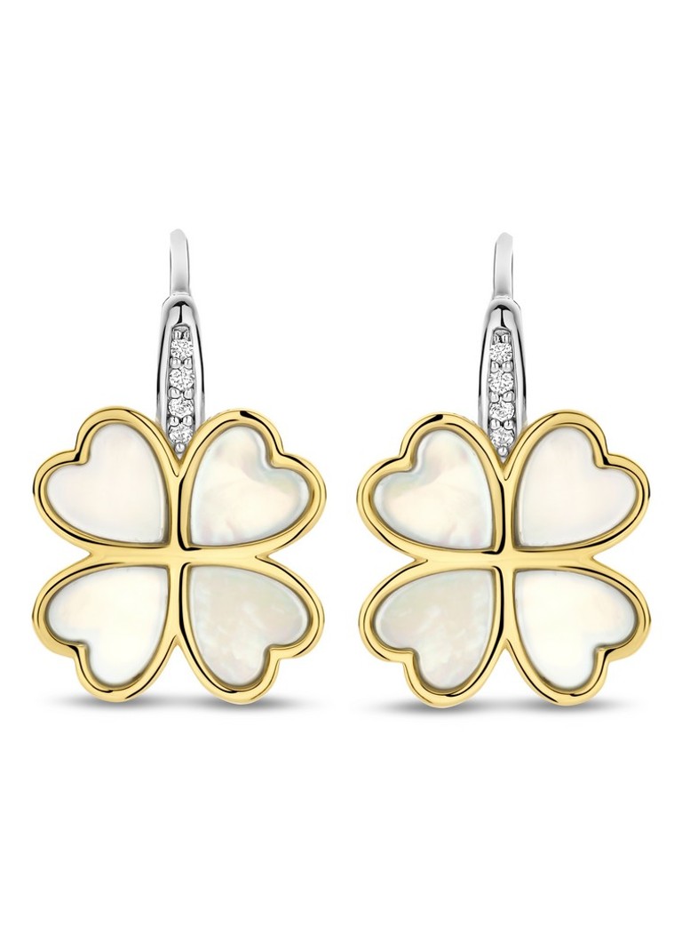 TI SENTO - Milano Dames Oorhangers verguld 78005MW in de kleur Parelmoer