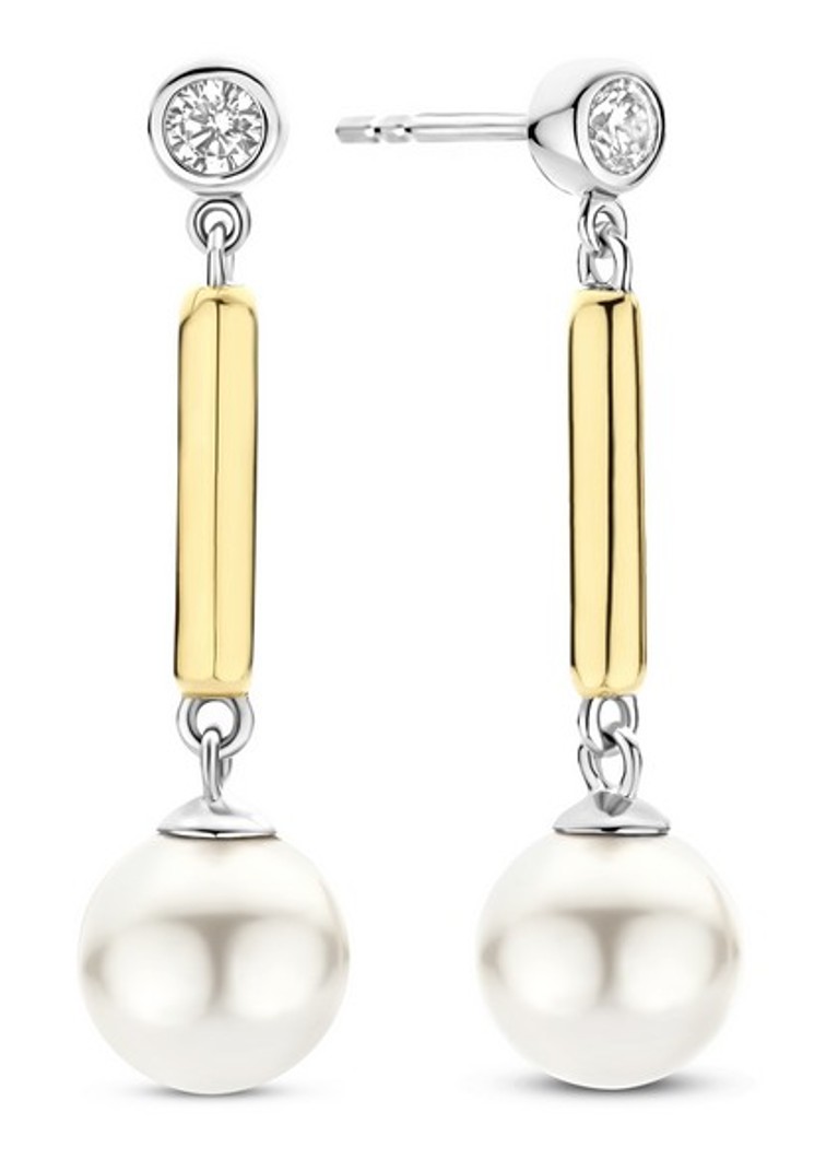 TI SENTO - Milano Dames Oorhangers verguld 78011YP in de kleur Goud