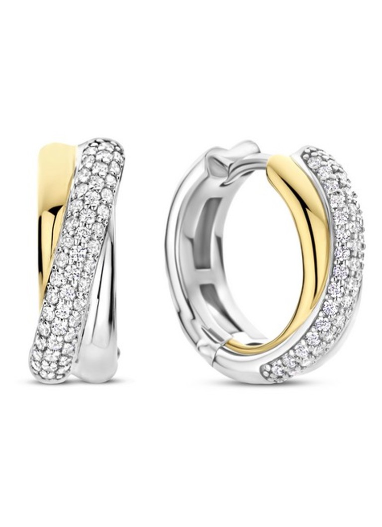 TI SENTO - Milano Dames Oorringen verguld 78012ZY in de kleur Zilver