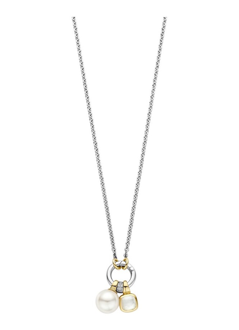 TI SENTO - Milano Dames Ketting met hanger 34114YP in de kleur Zilver