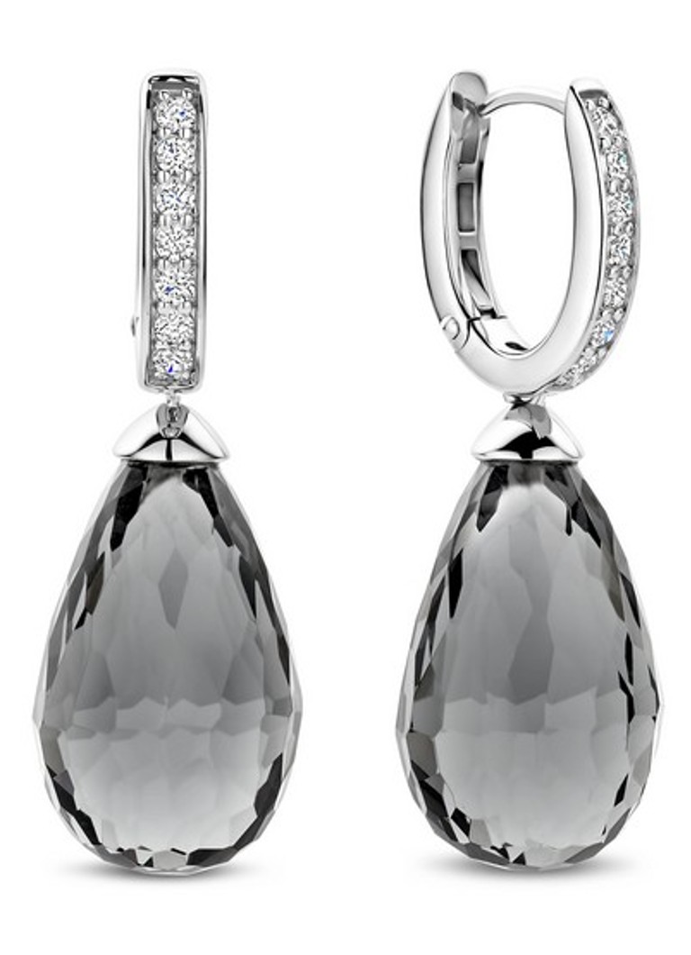 TI SENTO - Milano Dames Oorringen met hanger 78038GG in de kleur Zilver