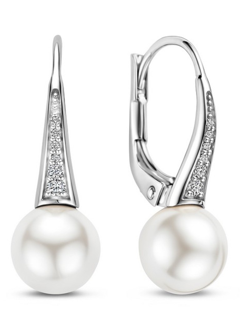 TI SENTO - Milano Dames Oorhangers 78061PW in de kleur Zilver