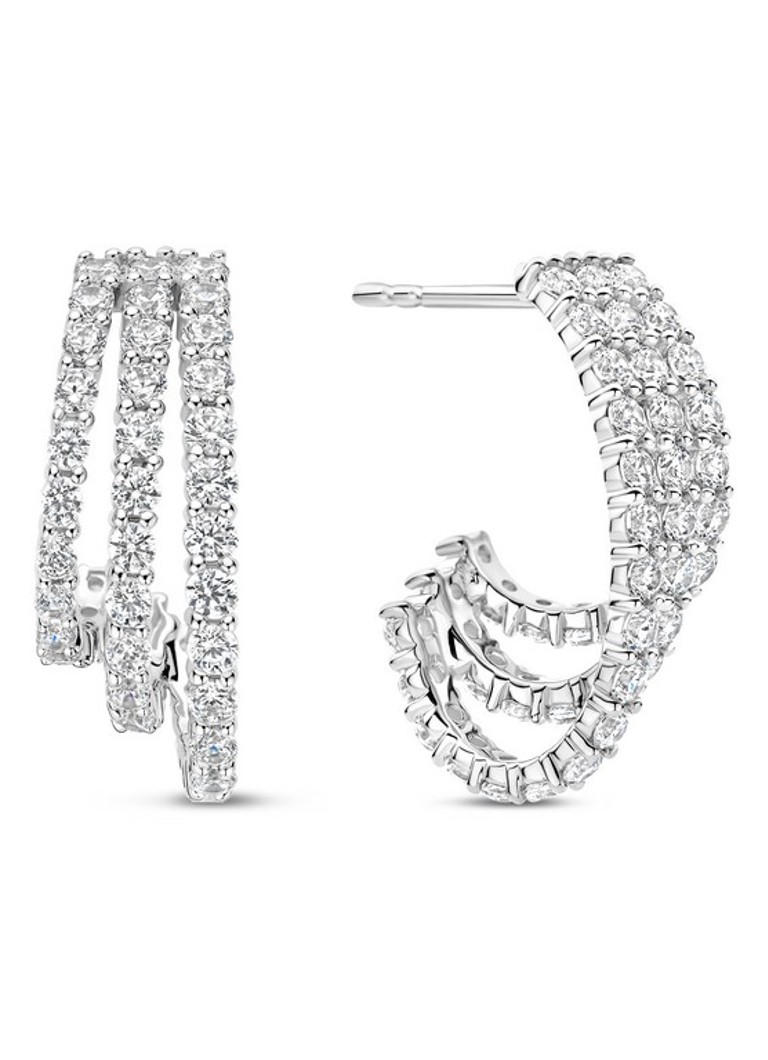 TI SENTO - Milano Dames Oorstekers 78069ZI in de kleur Zilver