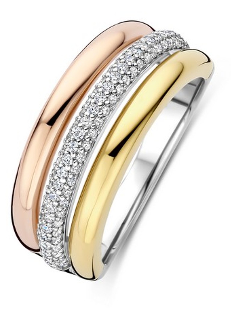 TI SENTO - Milano Dames Ring verguld 12427TZ in de kleur Goud