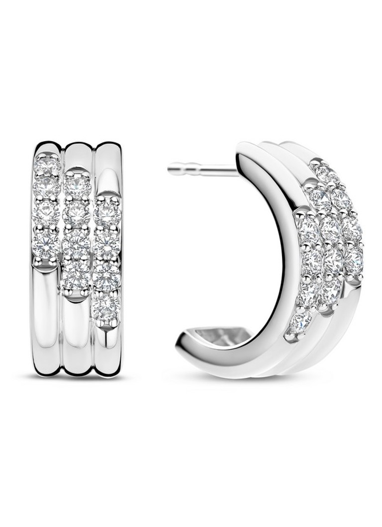 TI SENTO - Milano Dames Oorringen van zilver 78053ZI in de kleur Zilver