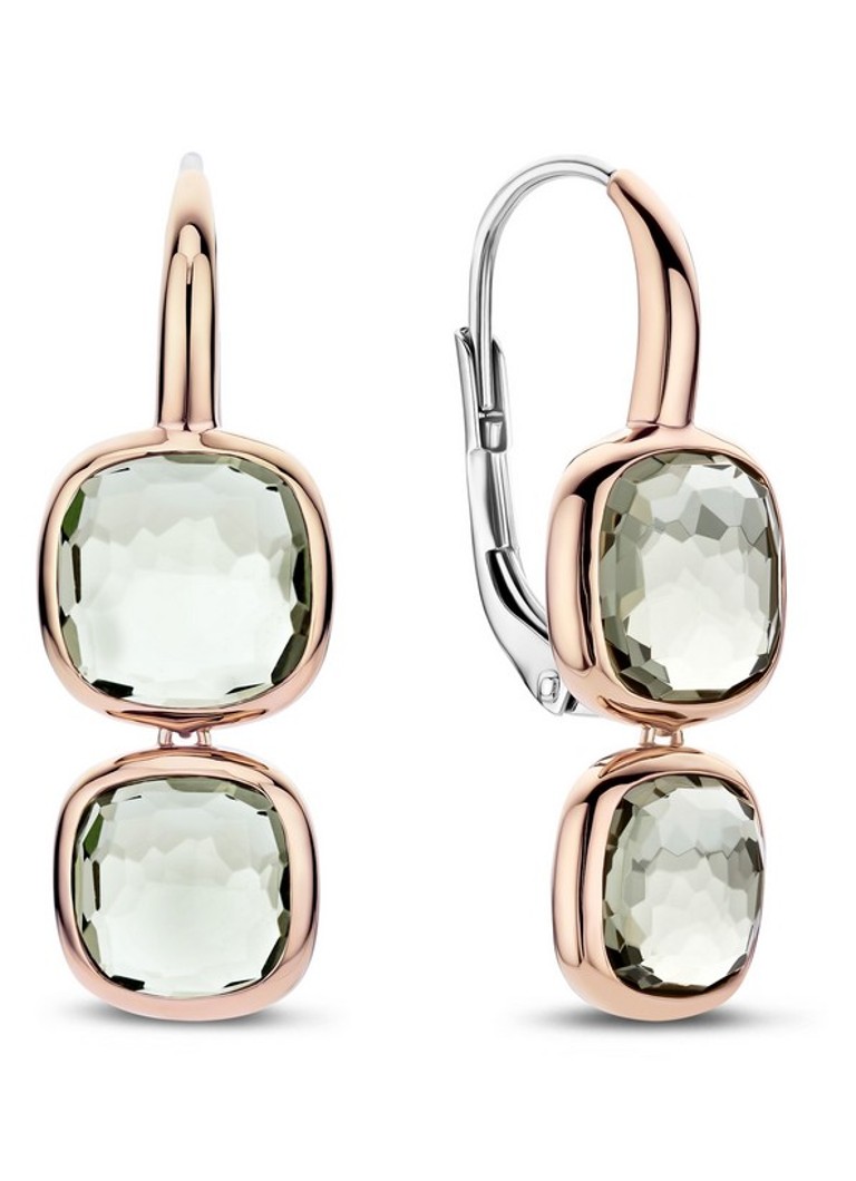 TI SENTO - Milano Dames Oorhangers 78055GR in de kleur Roségoud