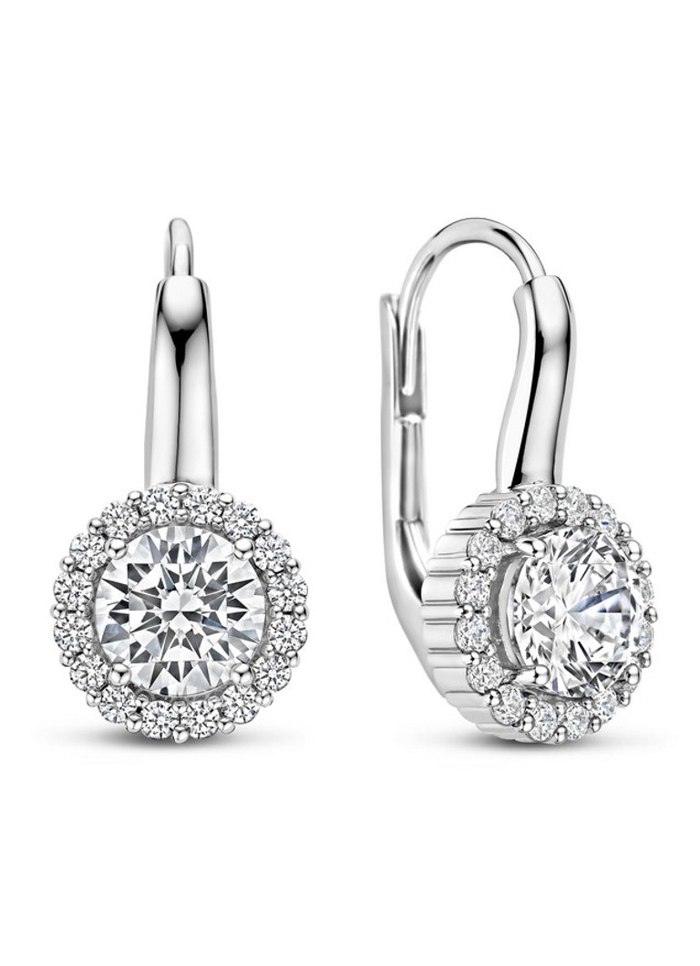 TI SENTO - Milano Dames Oorhangers 78056ZI in de kleur Zilver