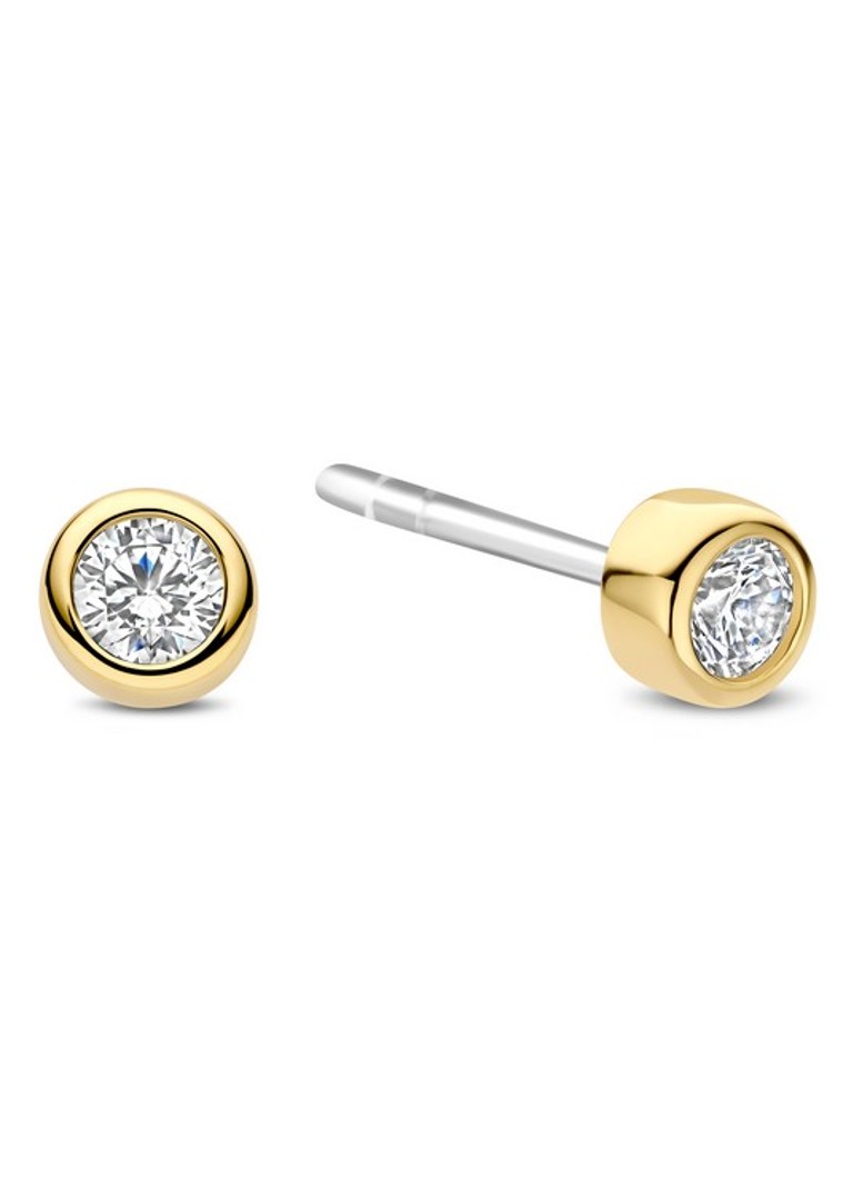 TI SENTO - Milano Dames Oorknopjes 78057ZY in de kleur Goud