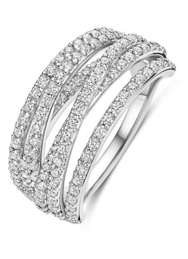 TI SENTO - Milano Dames Ring van zilver met zirkonia 12430ZI in de kleur Zilver